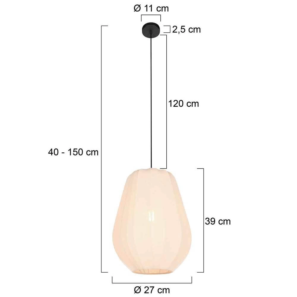 Hanglamp Sable crème Ø 27cm Steinhauer 8712746176438