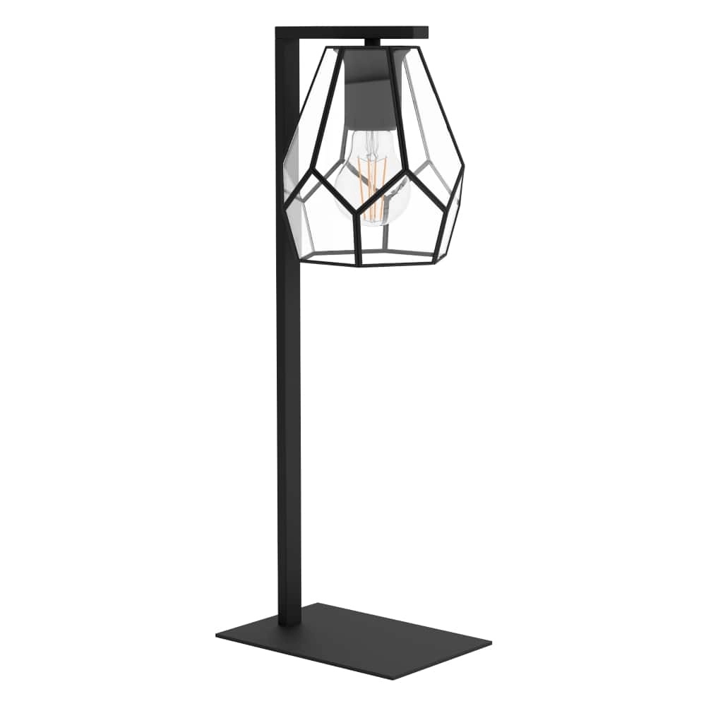 Tafellamp Mardyke zwart met glas Tafellamp Mardyke zwart met glas