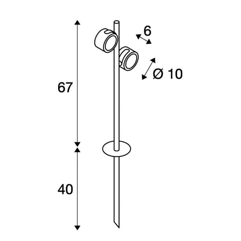 Staande tuinspots Sitra 260 SL Spike SLV 4024163134460