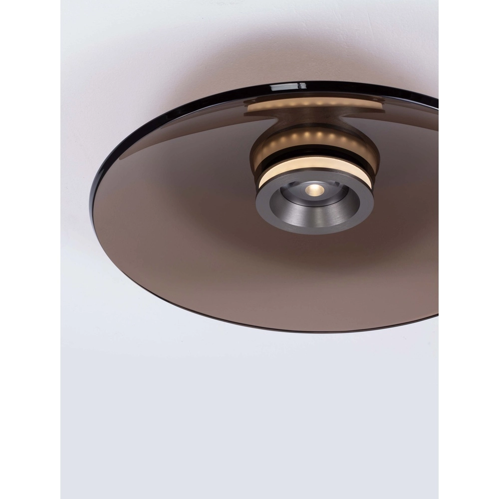 Plafondlamp Esti bruin glas Ø 50cm Lyora 5212017461834