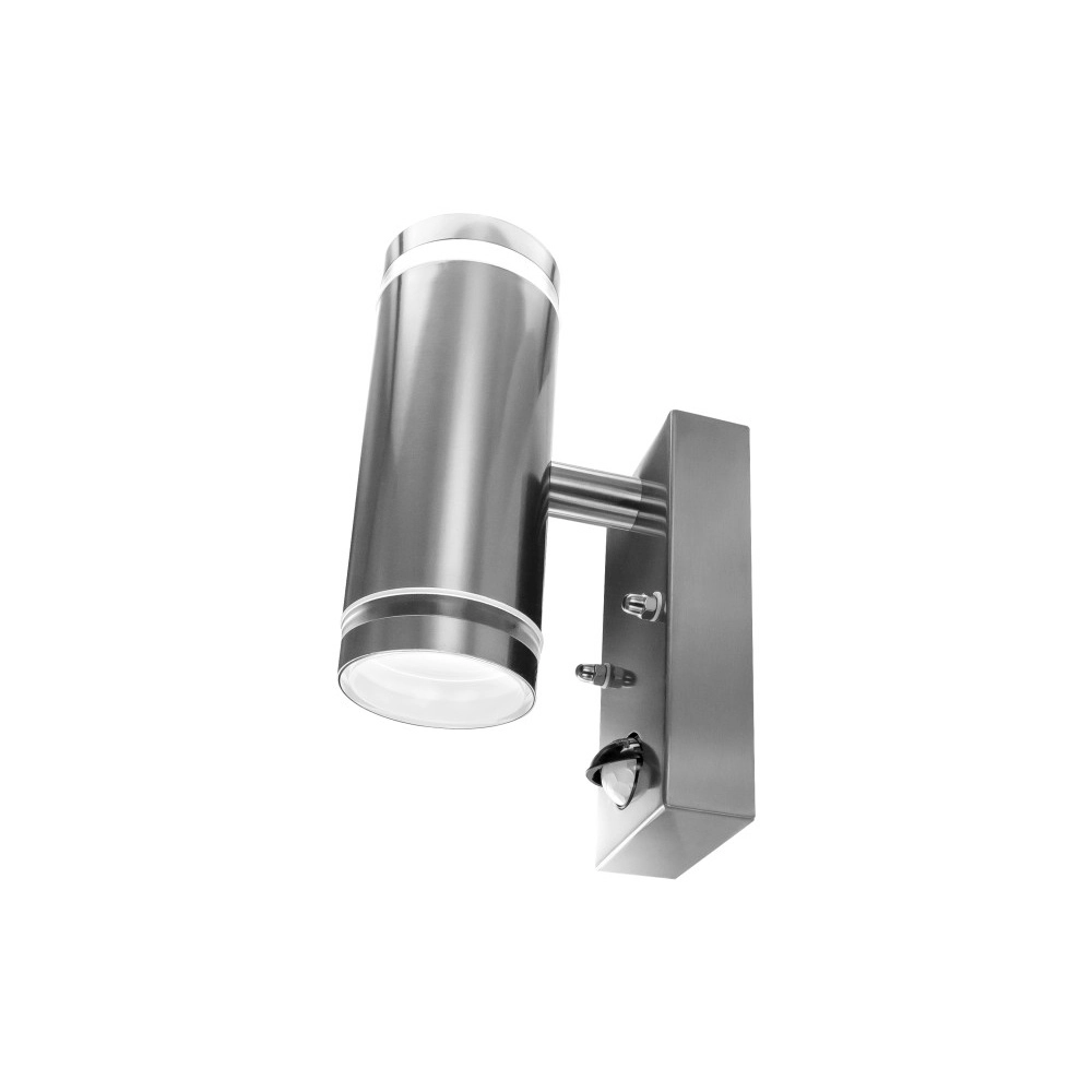 Dubbele wandspot met sensor Opden RVS - 2x GU10 Lyora 5055788285663
