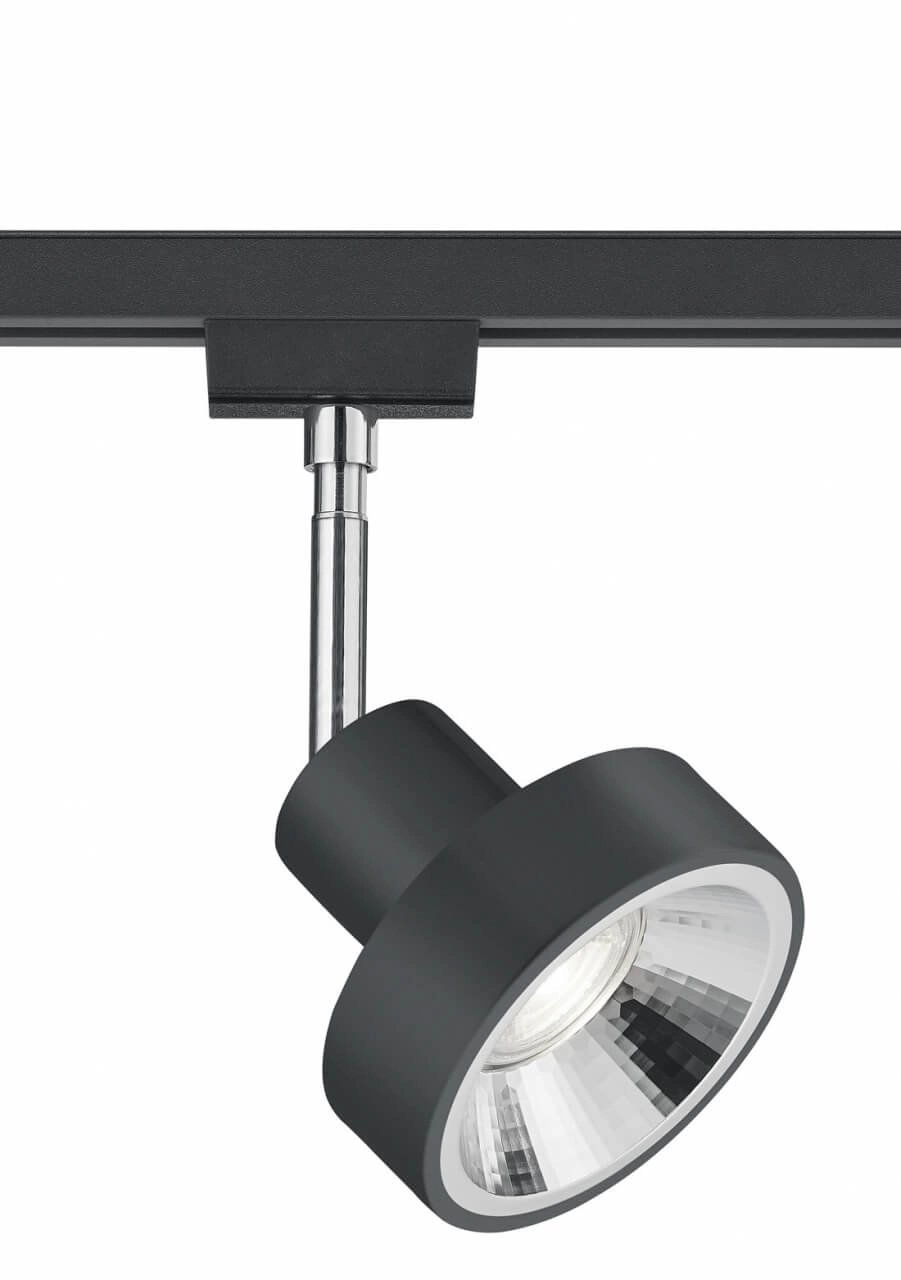 2-fase rail spot Duoline zwart met chroom Trio 4017807472103