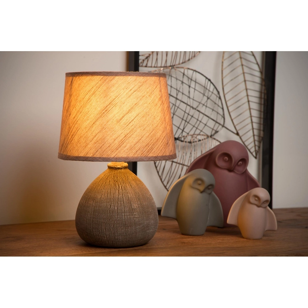 Schemerlamp Ramzi bruin Lucide 5411212470188