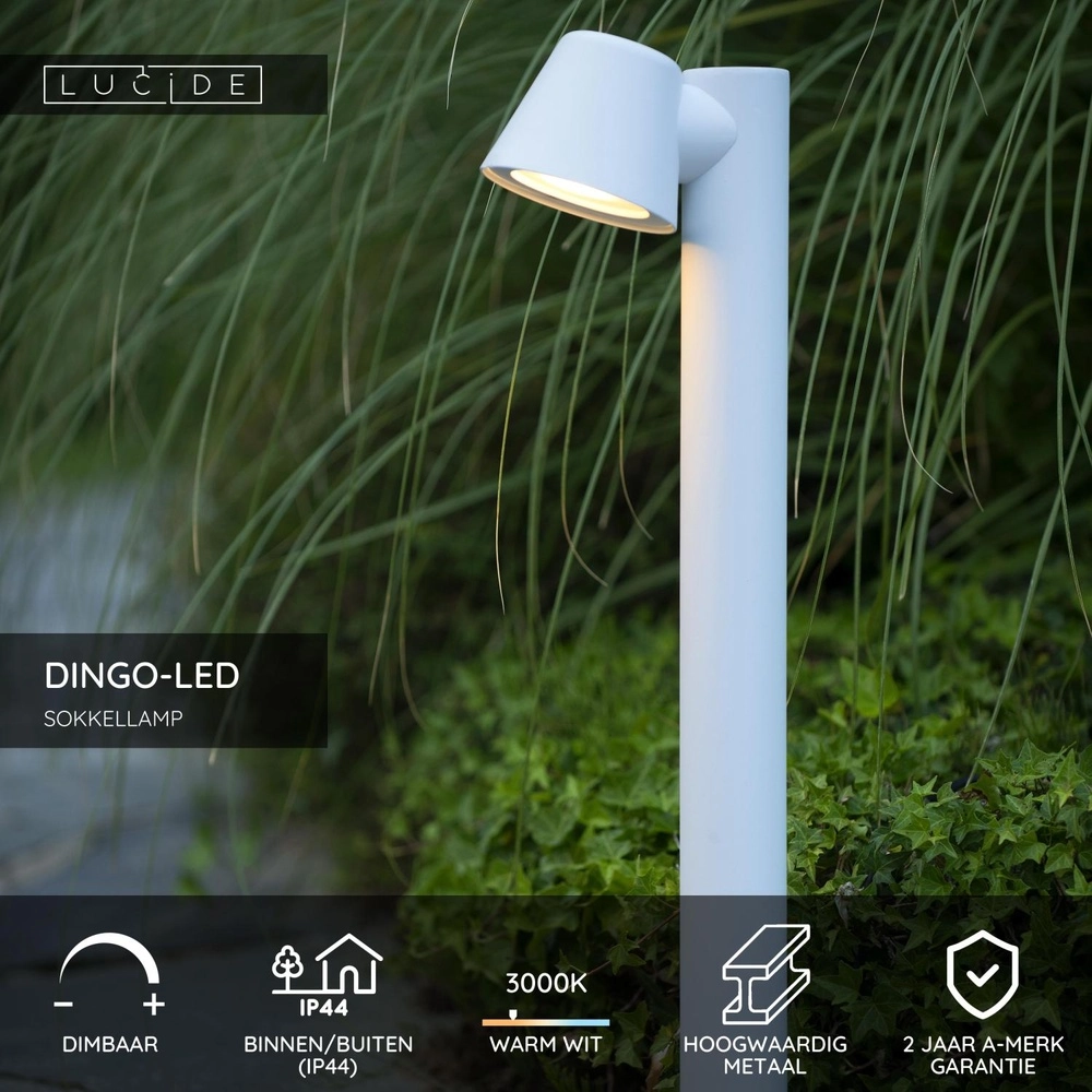 Tuinlamp Dingo-Led IP44 wit Lucide 5411212144119