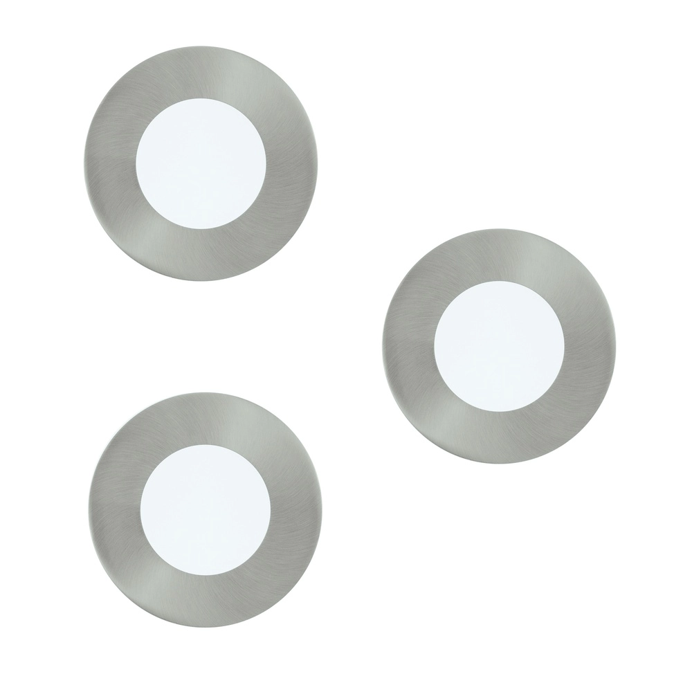 Set van 3 inbouwspots Fueva 1 nikkel