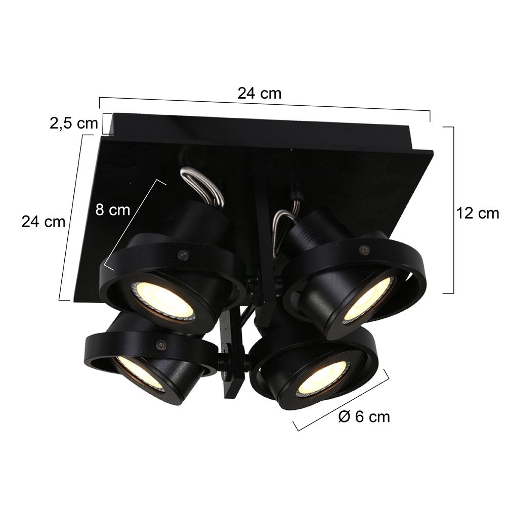 Opbouwspot Quatro 4-lichts Steinhauer 8712746122572