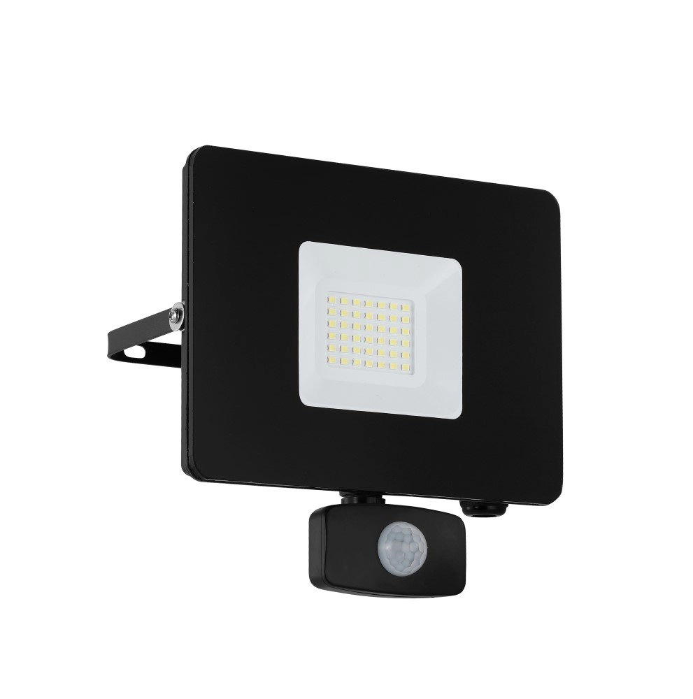 30W Led straler Faedo 3 met bewegingssensor zwart