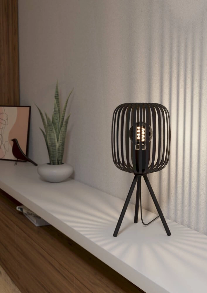 Zwarte tafellamp Romazzina Ø 20cm Eglo 9008606244485