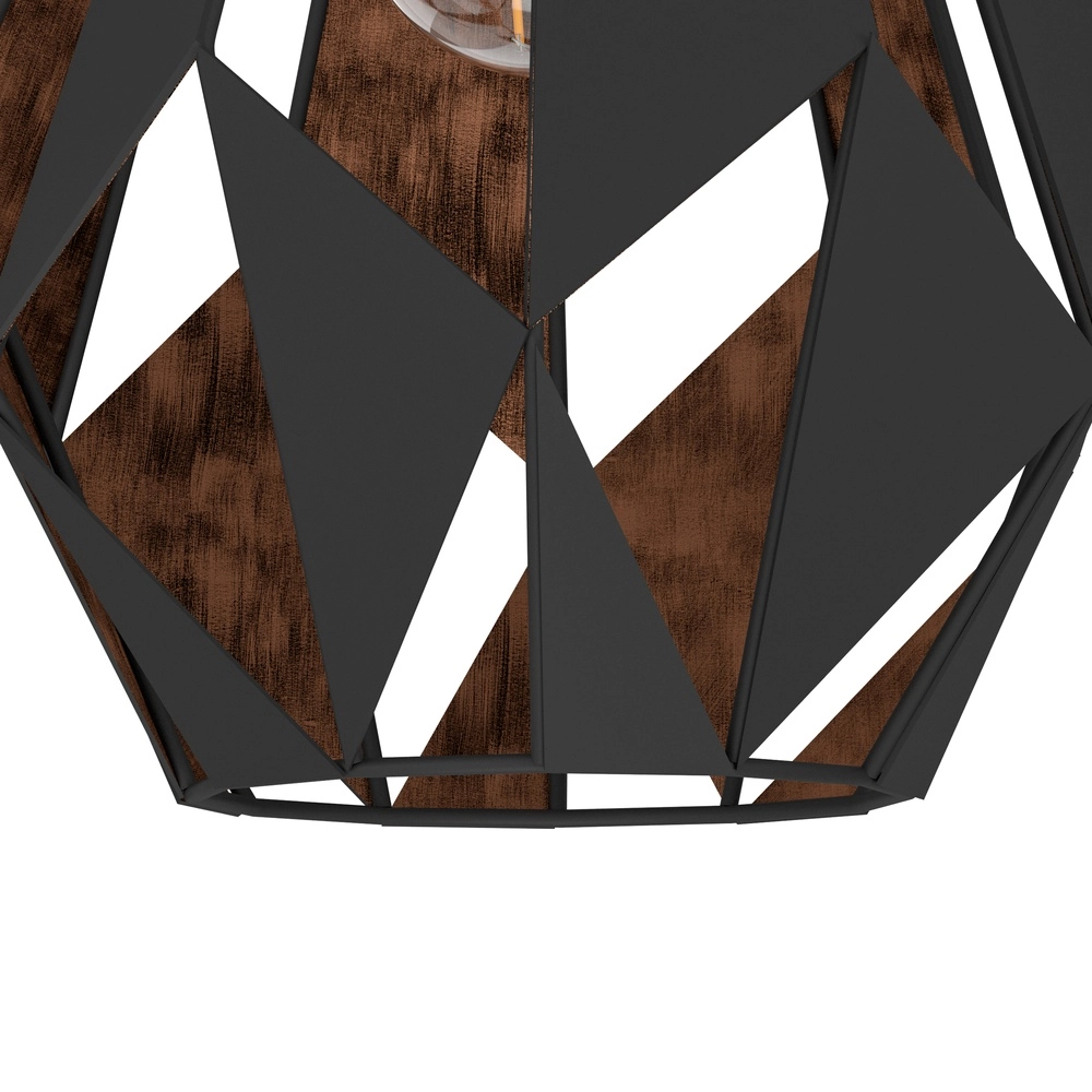 Plafondlamp Carlton 1 Ø 20cm - zwart Eglo 9002759307882