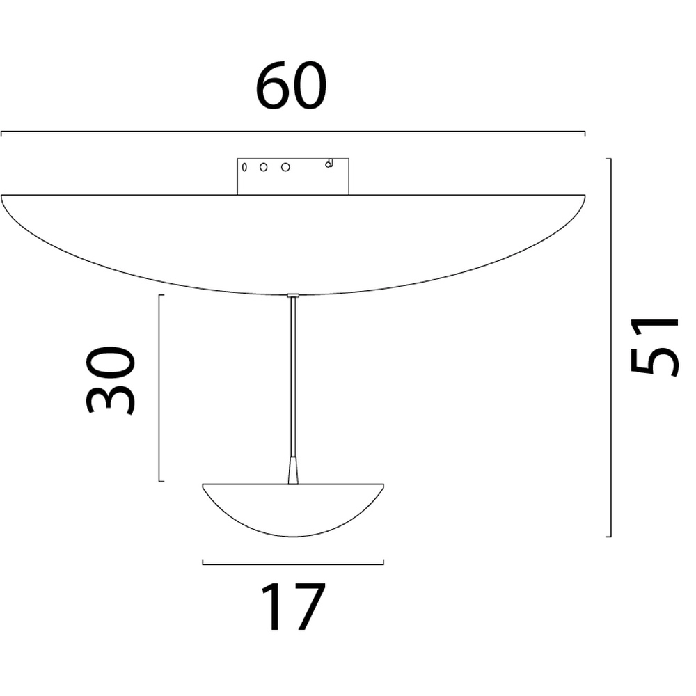 Plafondlamp Zyan zwart met zilver Ø 60cm Masterlight 8718121219110