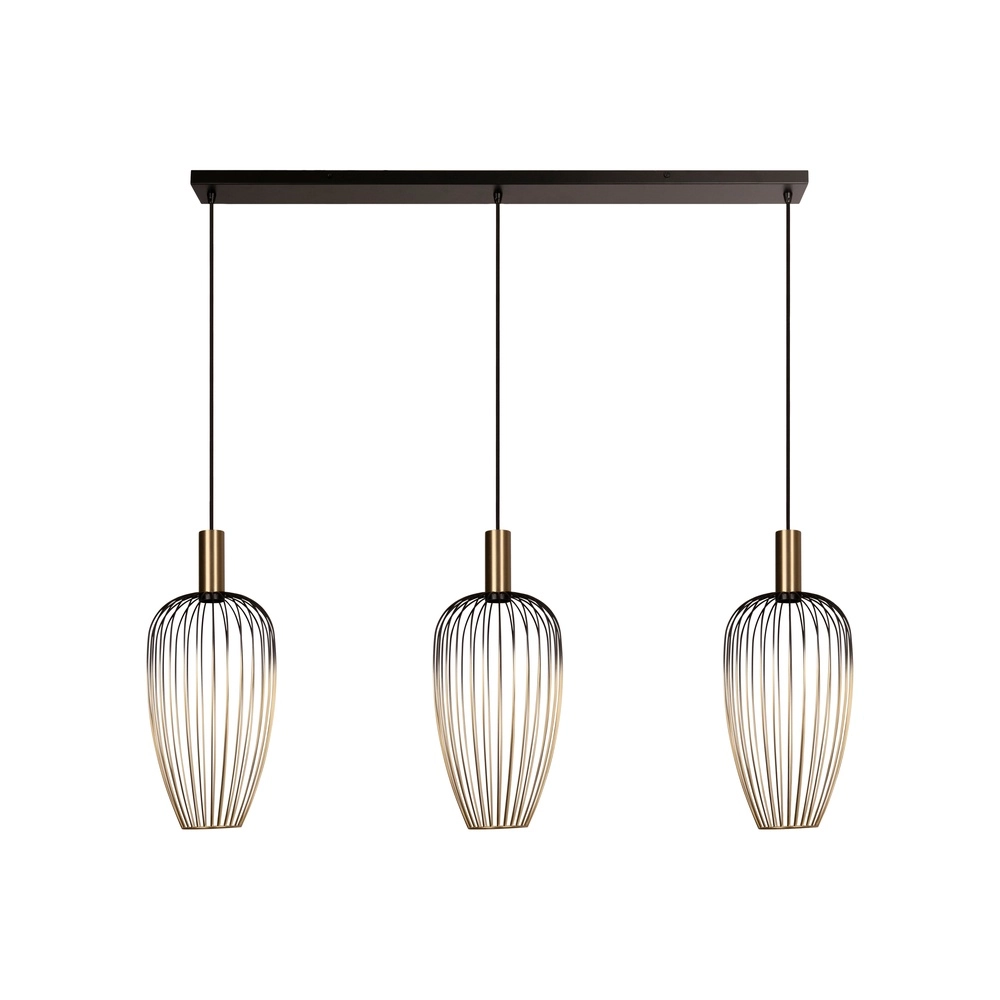 3-lichts draadlamp Aurelie goud Lucide Vibes 5411212212290