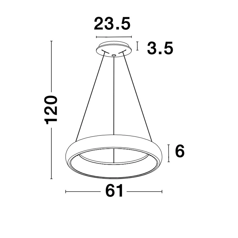 Design hanglamp Albi koffie bruin Ø 61cm Lyora 5212017414885