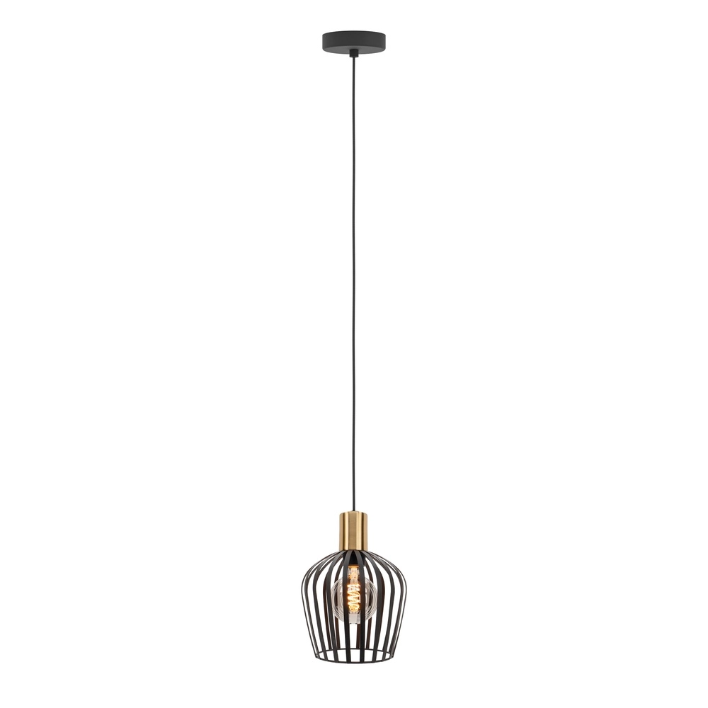 Hanglamp Empoli zwart met goud - Ø 20cm Eglo 9008606299881