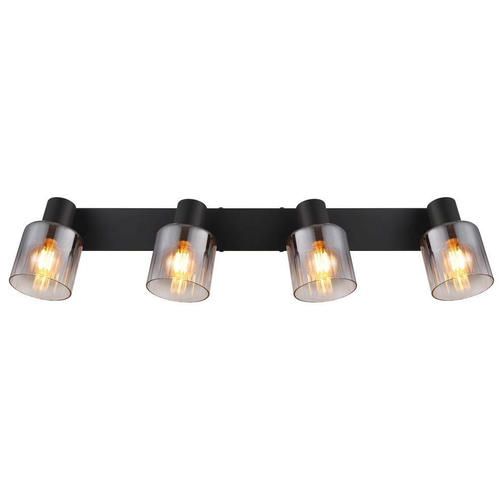 Plafondlamp Jack 4-lichts zwart Globo 9007371519835