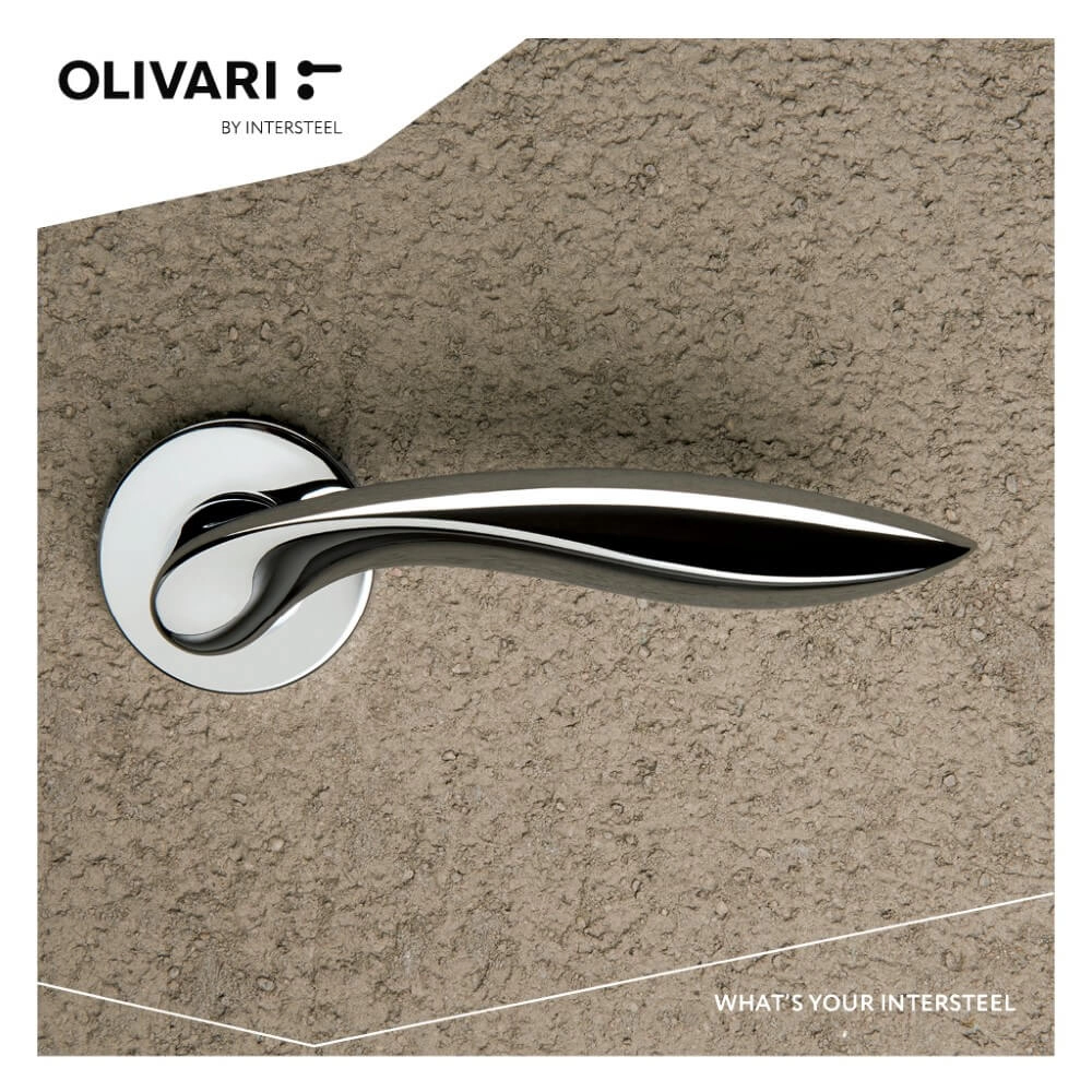 Design deurklink Onda chroom Olivari 8714186478066