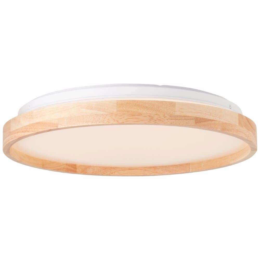 Plafondlamp Alson Ø 39,5cm wit met hout Plafondlamp Alson Ø 39,5cm wit met hout