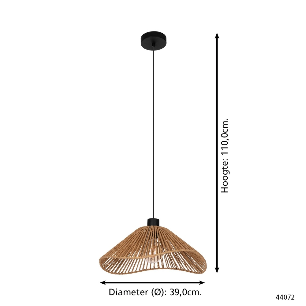 Touw hanglamp Lavister Ø 39cm Eglo 9002759440725
