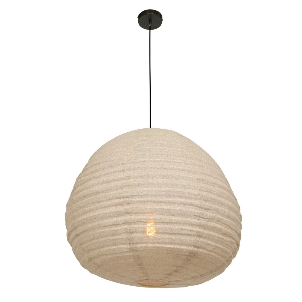 Hanglamp Bangalore Ø 70cm zwart met lichtbruin Steinhauer 8712746127935