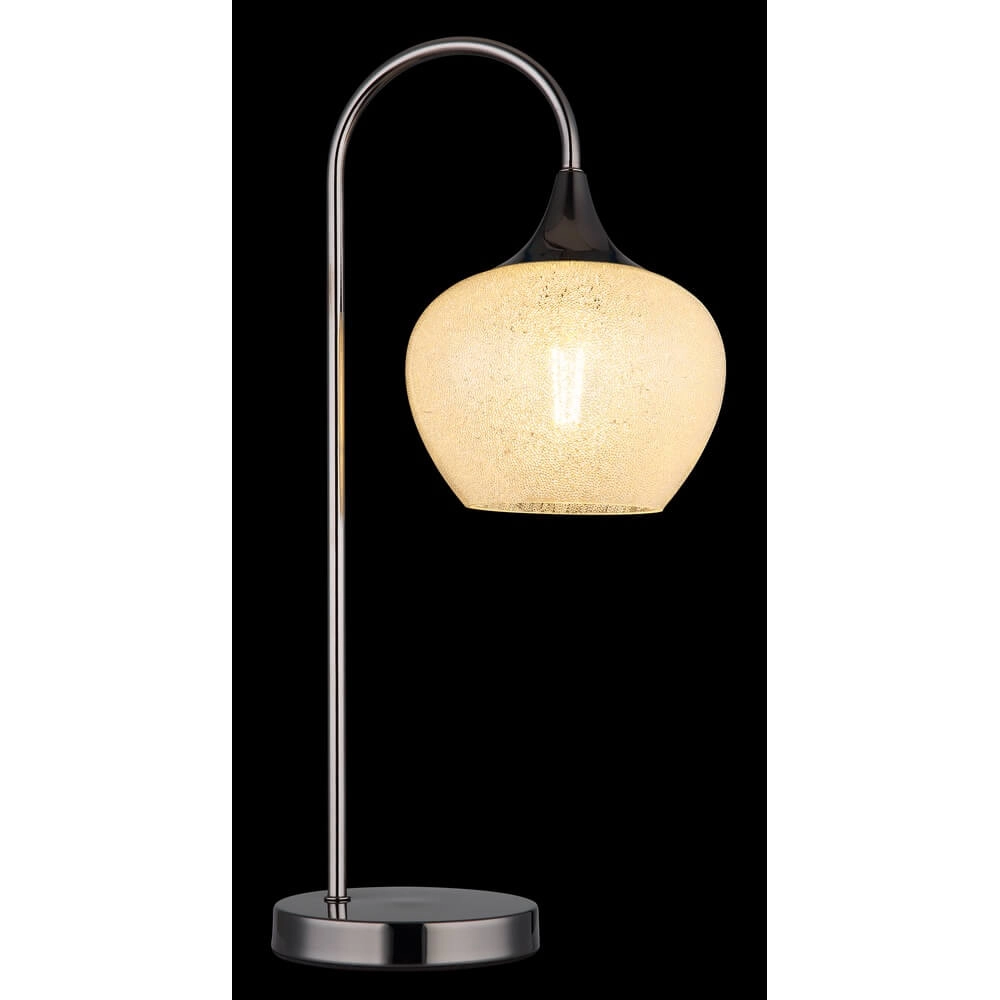 Antraciet tafellamp Maxy met wit glas enkel Globo 9007371456185
