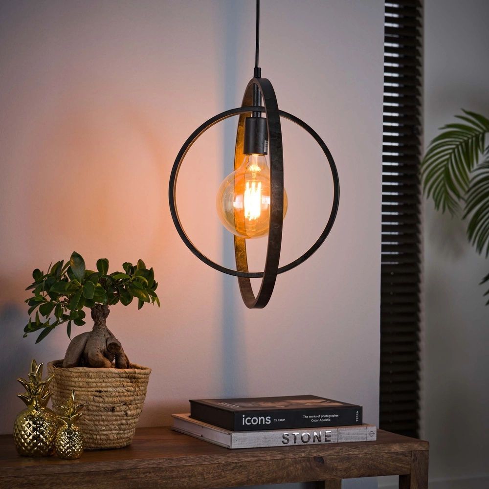 Moderne hanglamp Ø 40cm Turn charcoal