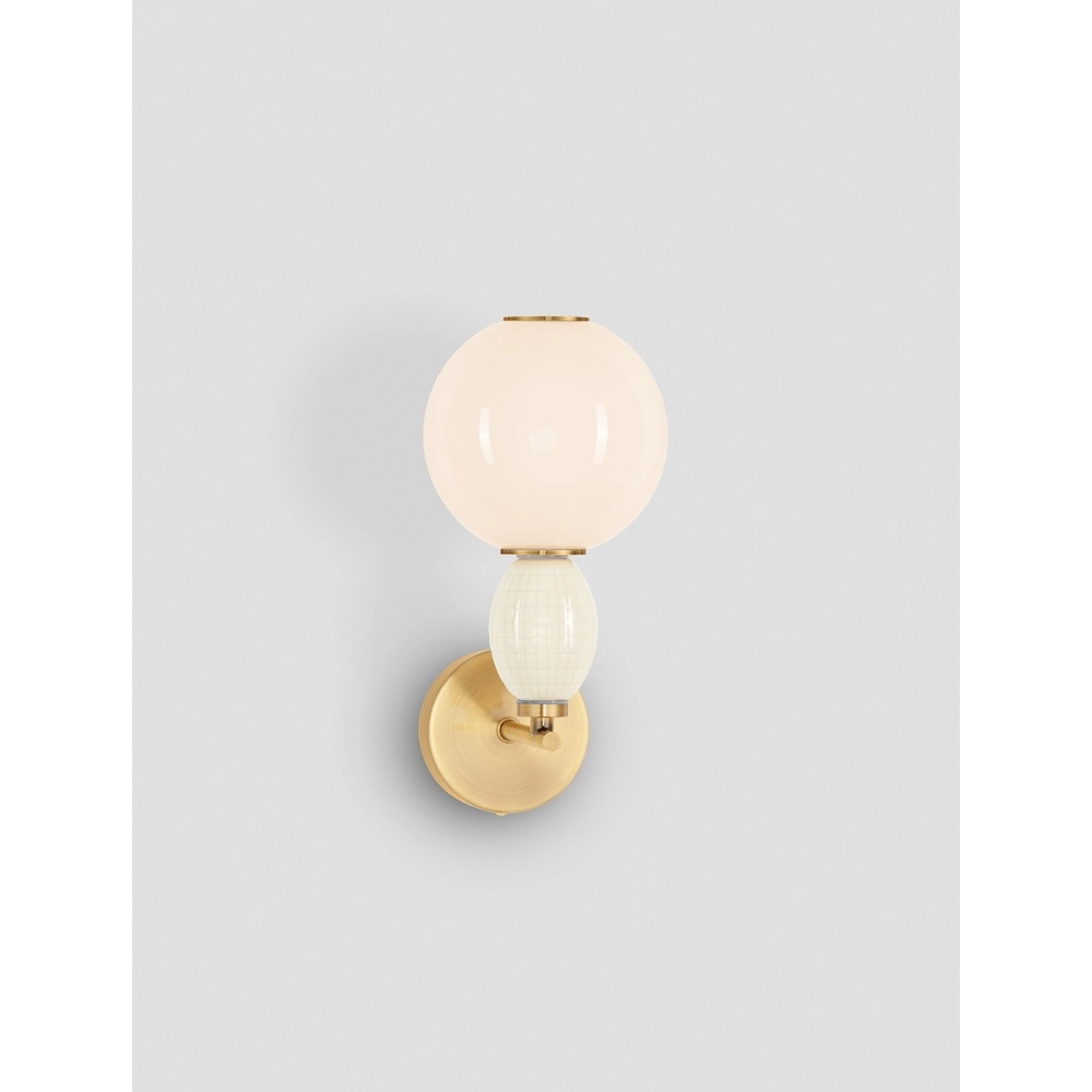 Wandlamp Obrie goud met wit Lyora 5212017484215