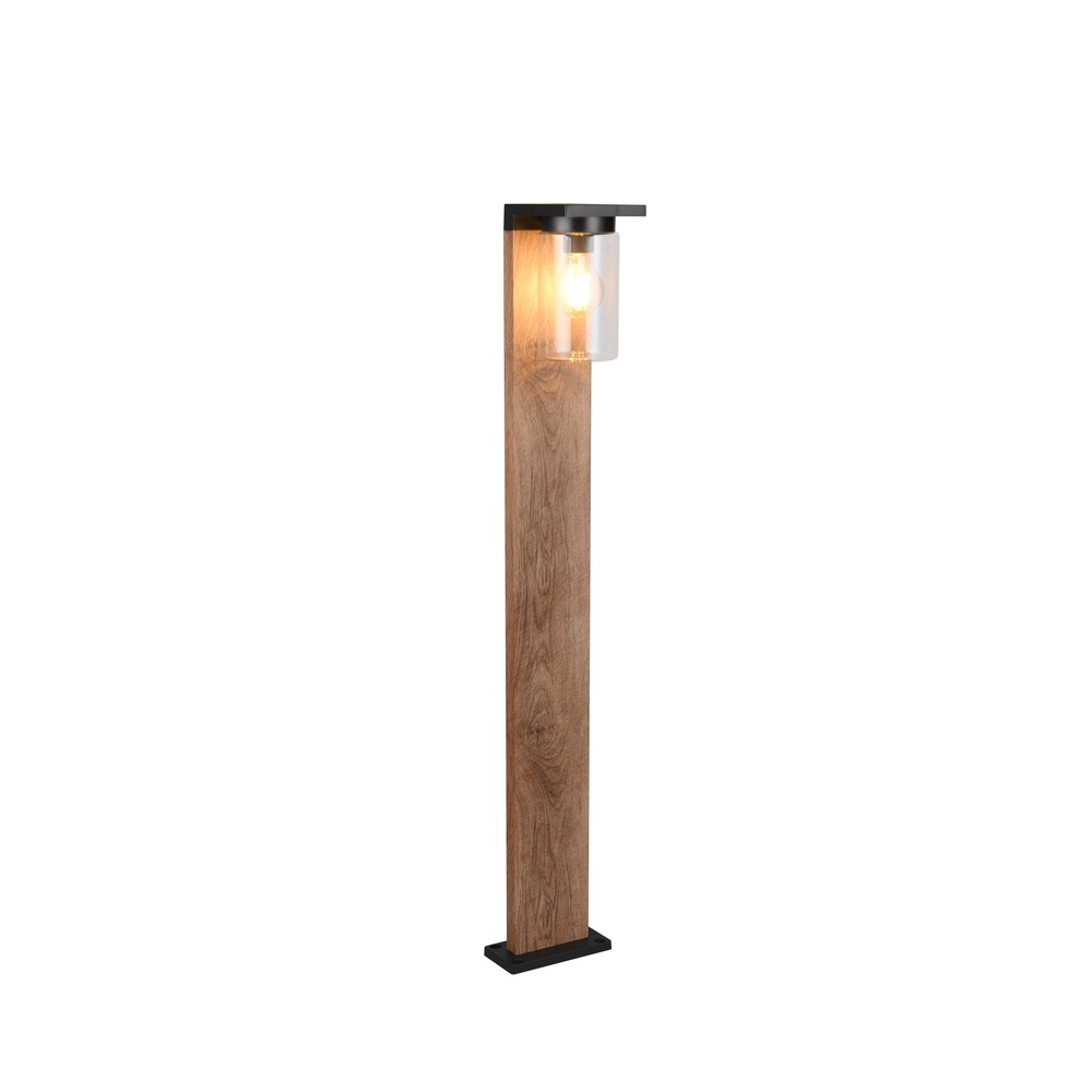 Tuinlamp Ardila zwart met hout 100cm