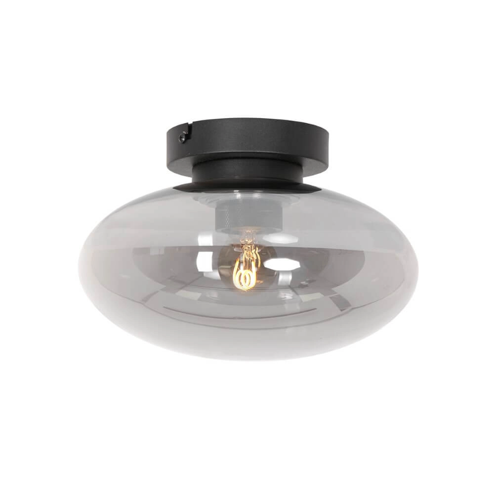 Glazen plafondlamp Reflexion ovaal Ø 25cm