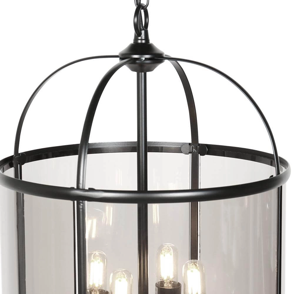 Klassieke hanglamp Pimpernel zwart 4-lichts Steinhauer 8712746174205