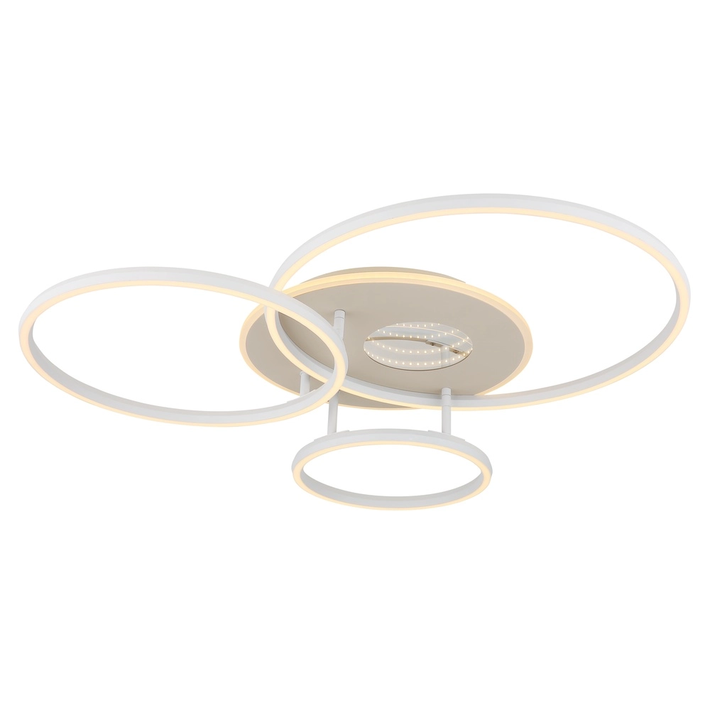 Moderne plafondlamp Invertina rond zand bruin Globo 9007371578856