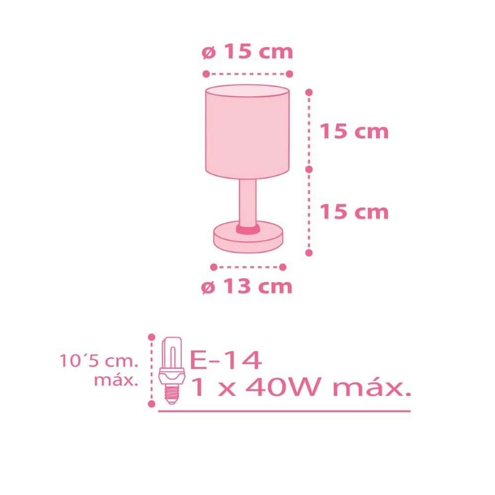 Kinderkamer tafellamp Sweet Dreams soft roze Dalber 8420406620114