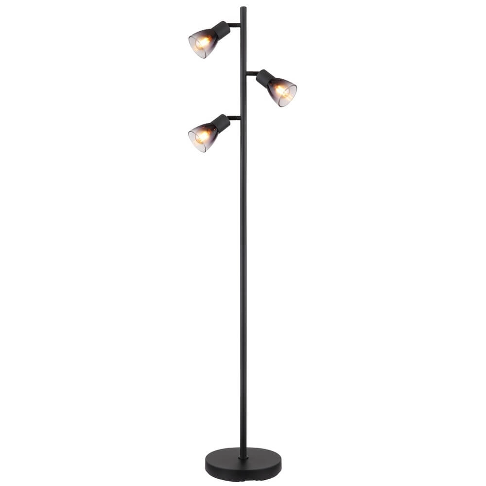 Zwarte vloerlamp Satella 3-lichts