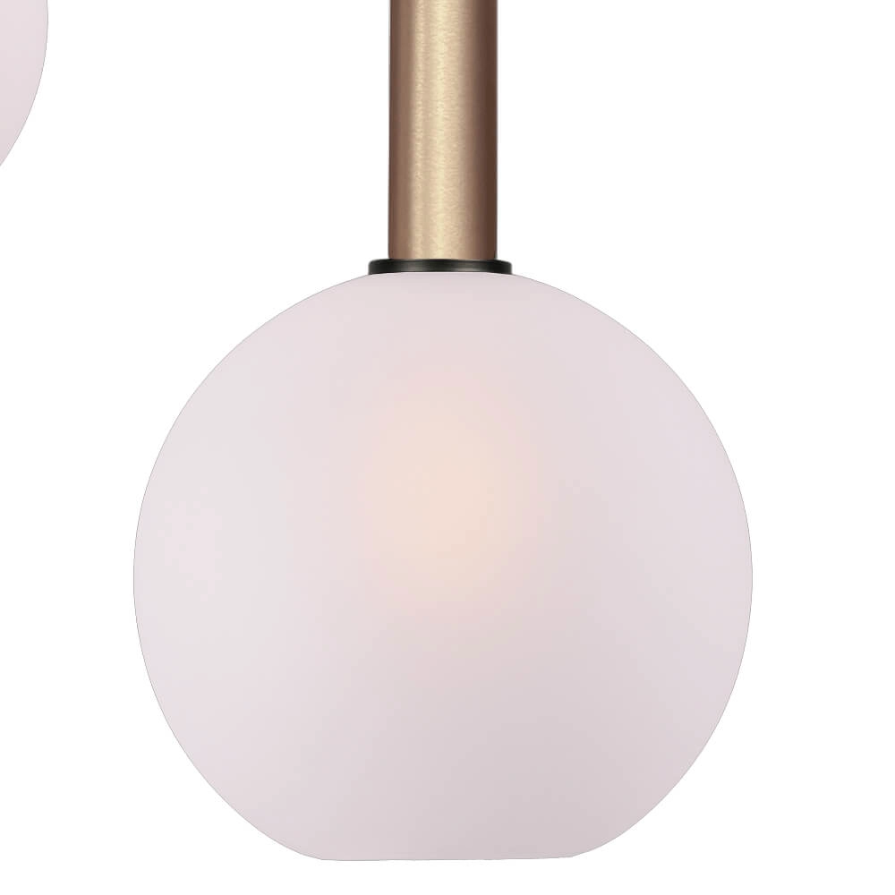 Vide hanglamp Bella 2 Messing goud met wit glas Masterlight 8718121340654