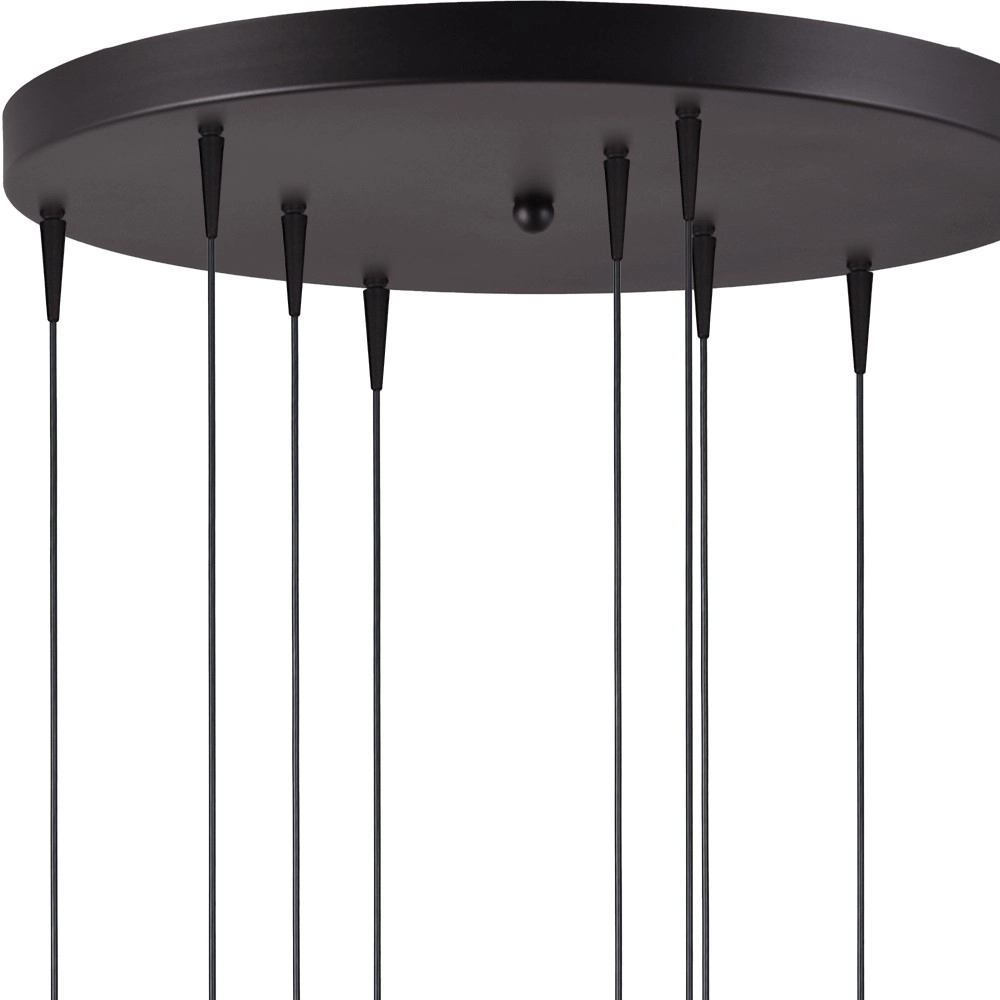 9-lichts hanglamp Talana zwart Ø 50cm DTW Masterlight 8718121352329