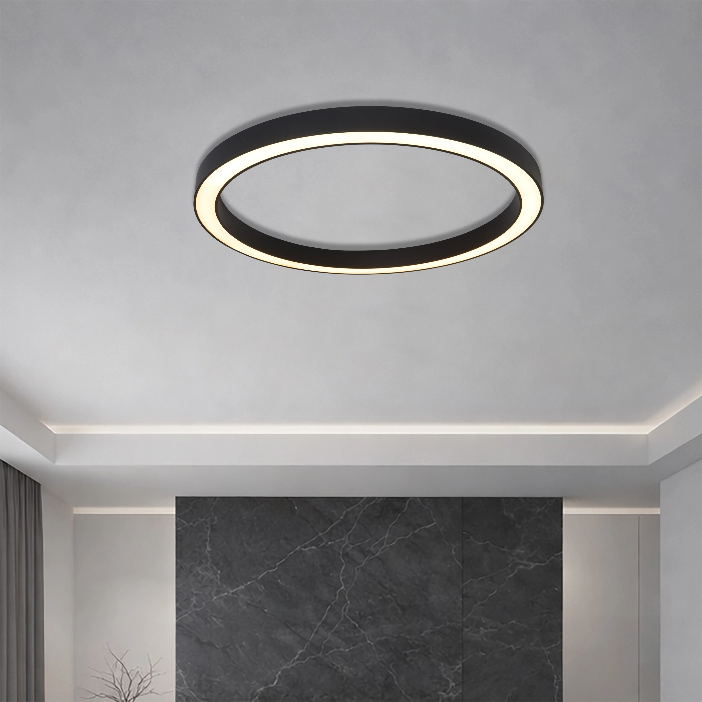Design plafondlamp Hey-lo zwart Ø 90cm Lyora 5053423315188