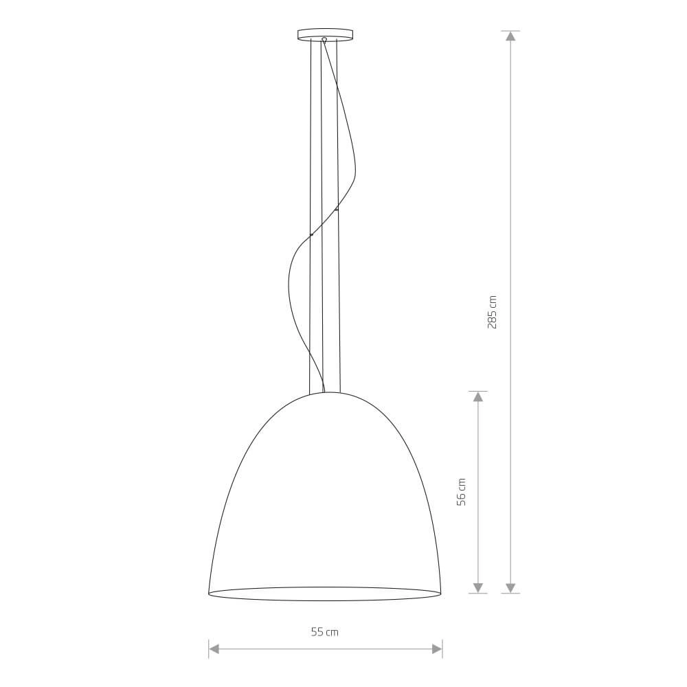 Zwarte hanglamp Egg L Ø 55cm Lyora 5903139902496