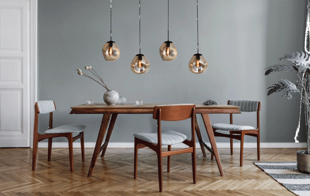 Hanglamp Lava 4x goud glas Ø 24cm Masterlight 8718121286112