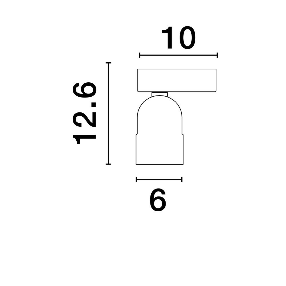 Plafondspotje Sirmos zwart met mokka bruin Lyora 5212017461902
