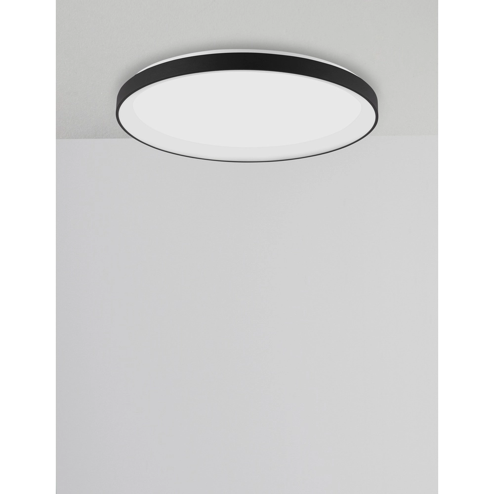 Design plafonniere Pertino Ø 38cm zwart Lyora 5212017445971