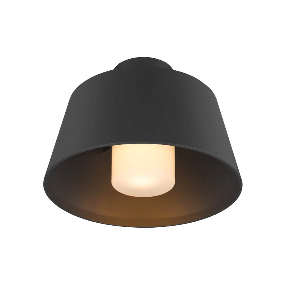 Veranda plafondlamp Phontoni zwart - Ø 25cm Veranda plafondlamp Phontoni zwart - Ø 25cm