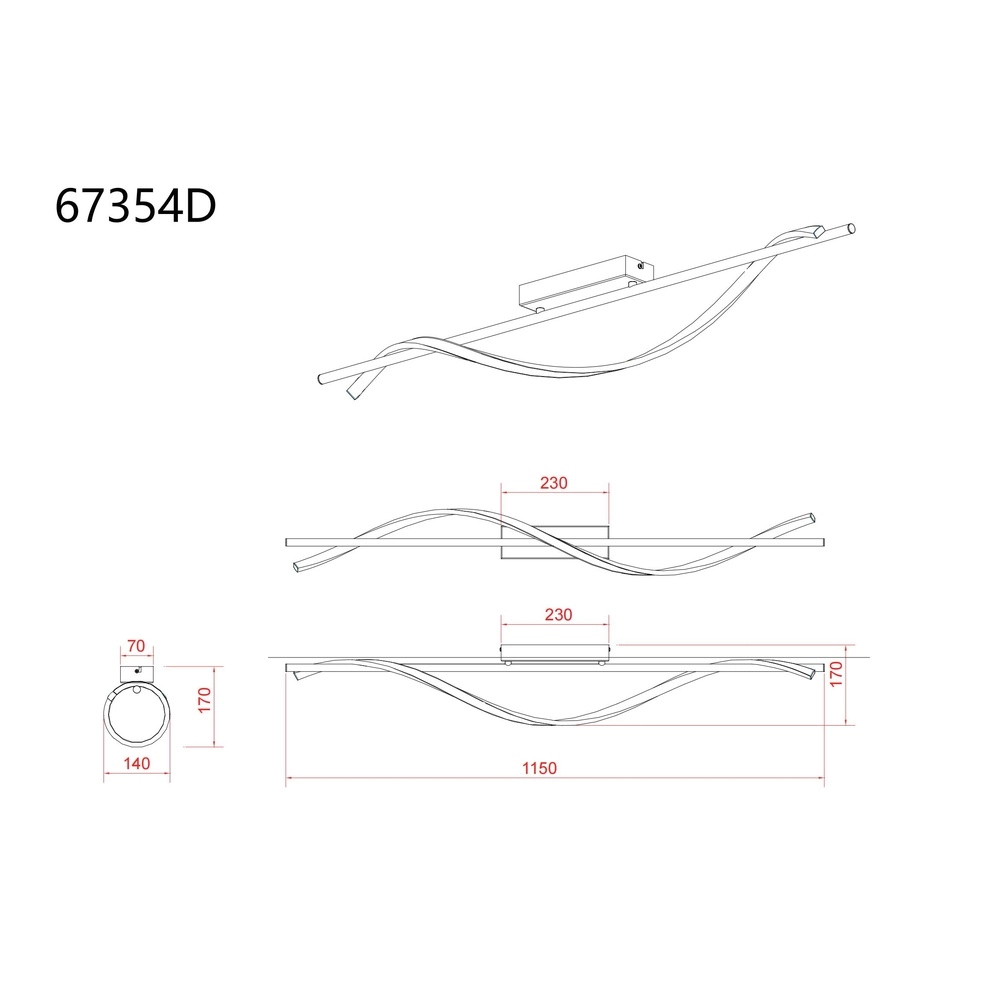 Design plafondlamp Watkins zwart Globo 9007371531745