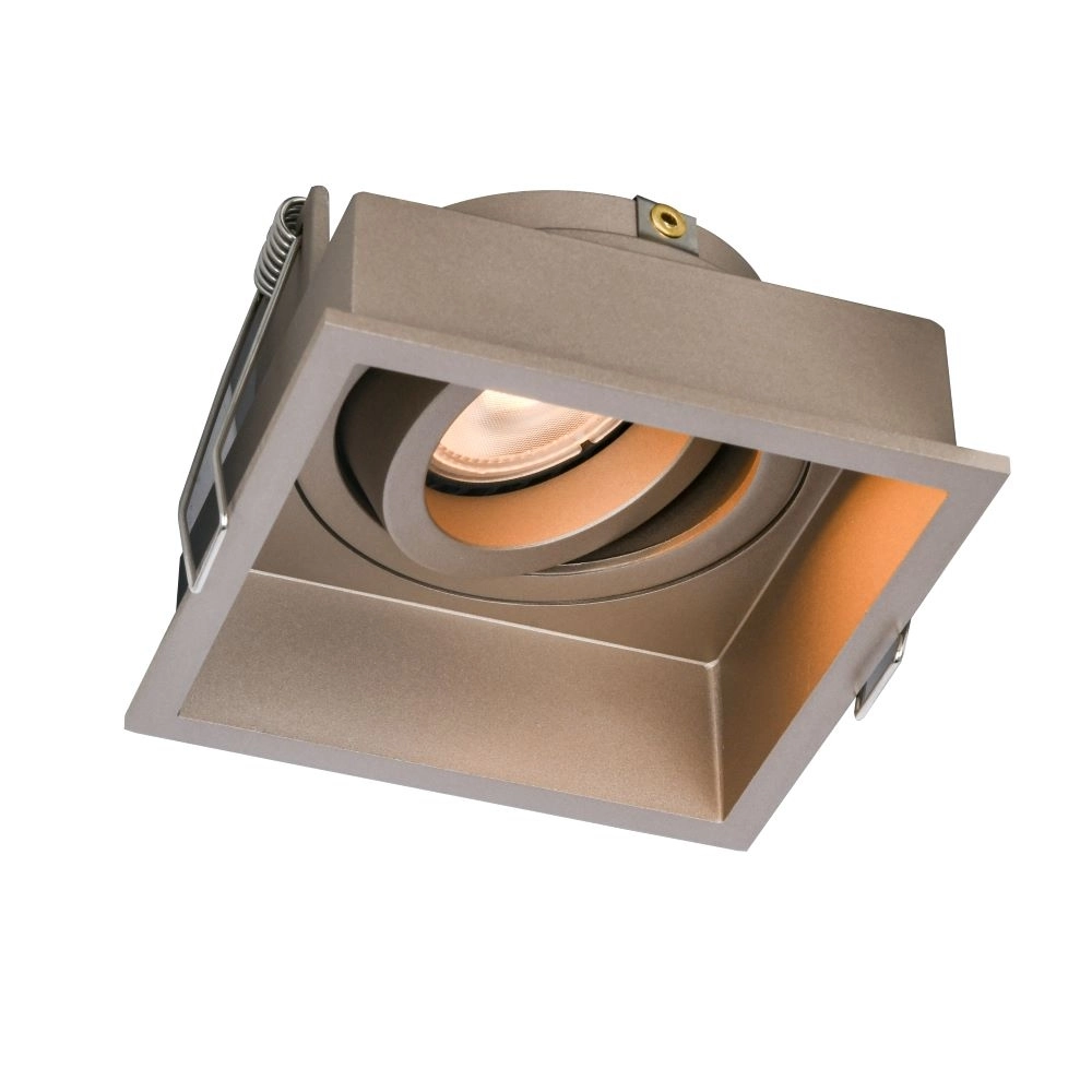 Vierkante inbouwspot Rex champagne