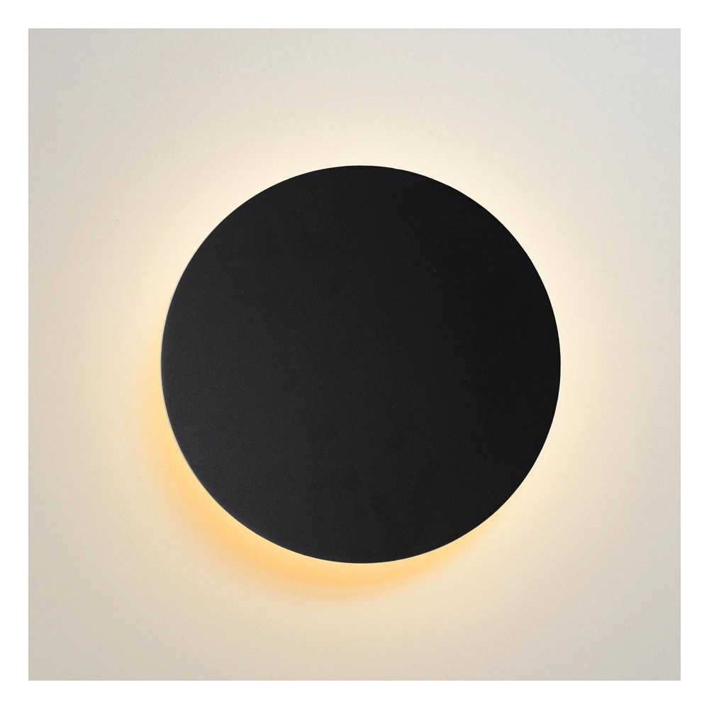 Design wandlamp Eklyps Led Ø 15cm zwart Lucide 5411212460684