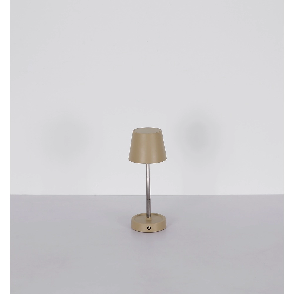 Moderne tafellamp Carlos zand bruin oplaadbaar Globo 9007371453061