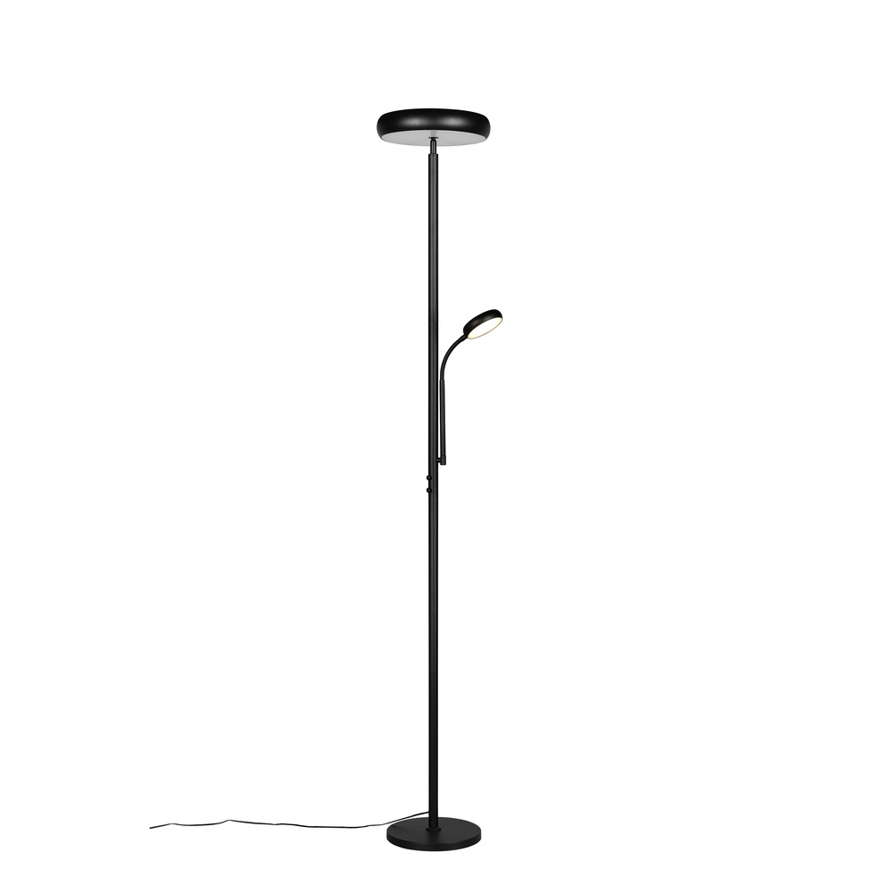 Vloerlamp Palermo zwart met leeslamp Trio 4017807641363