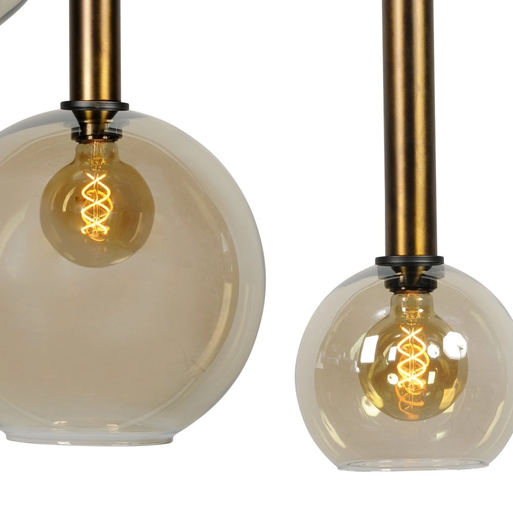 Zwarte hanglamp Bella 5-lichts met goud Masterlight 8718121253527