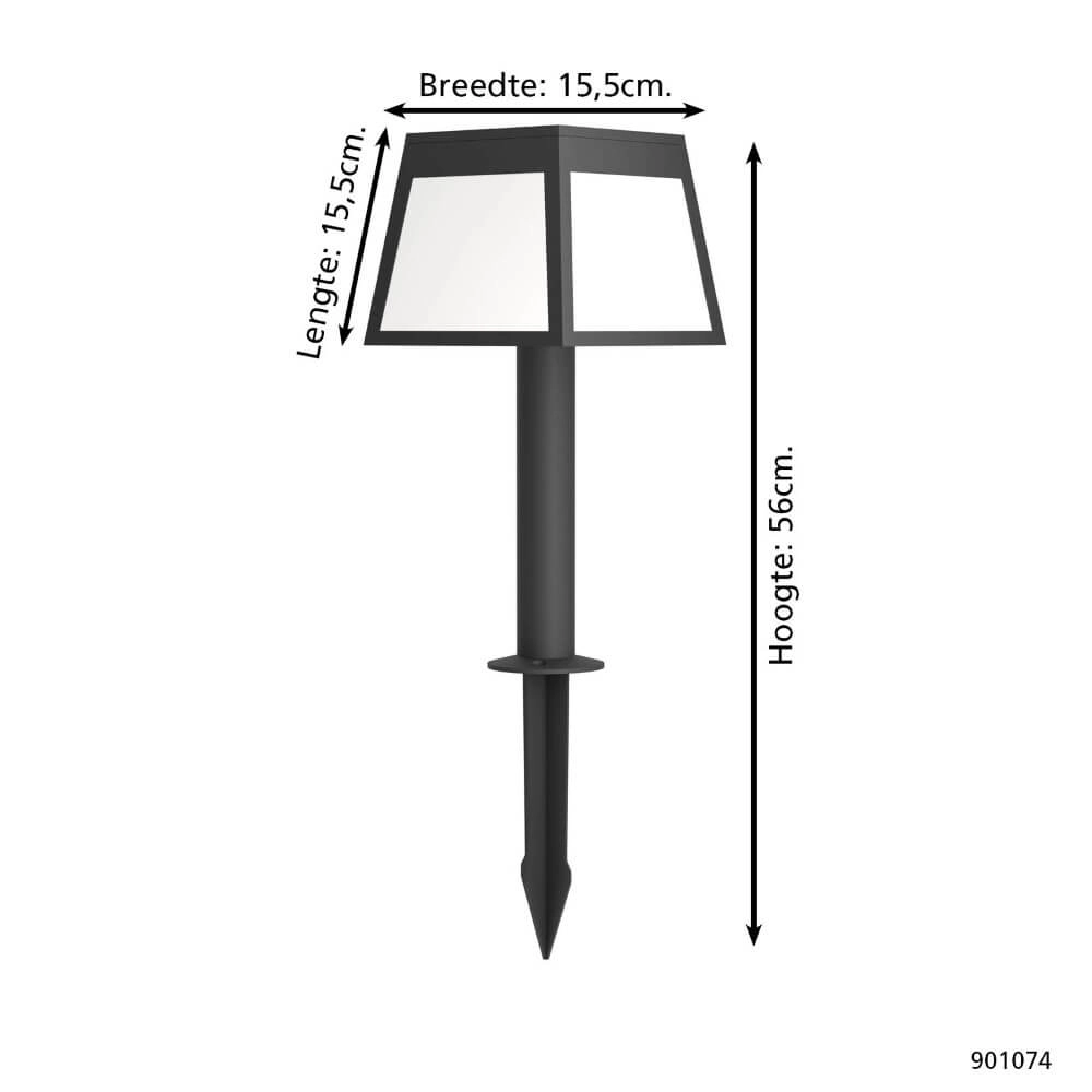 Solar staande lamp Altilia zwart 56cm Eglo 9008606298013
