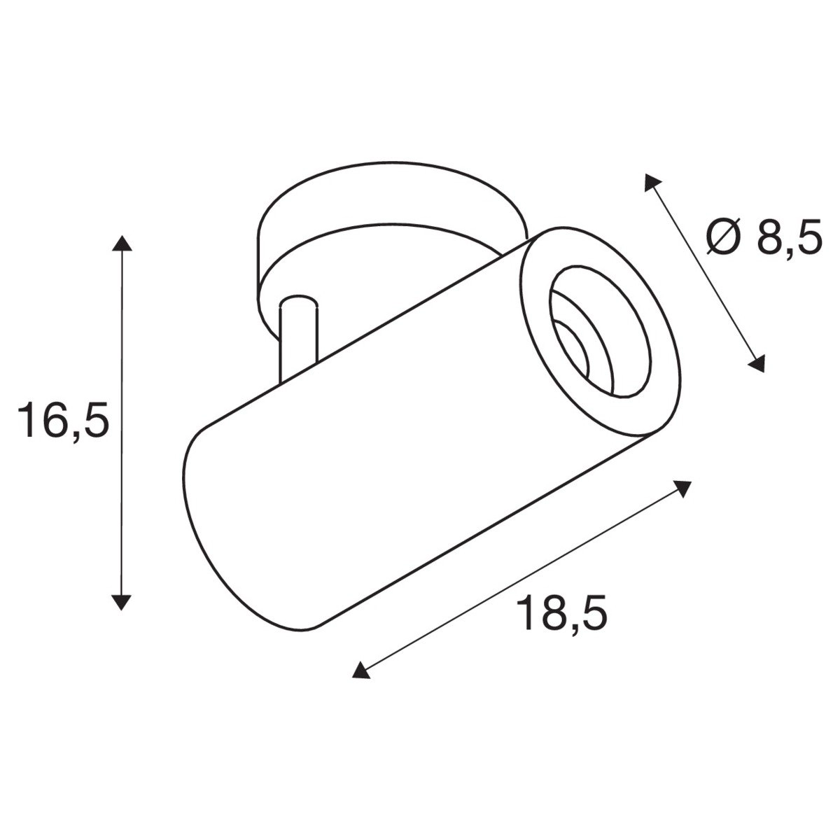 Led opbouwspot Numinos 20w - 2700K - 8,5cm wit SLV 4024163243490
