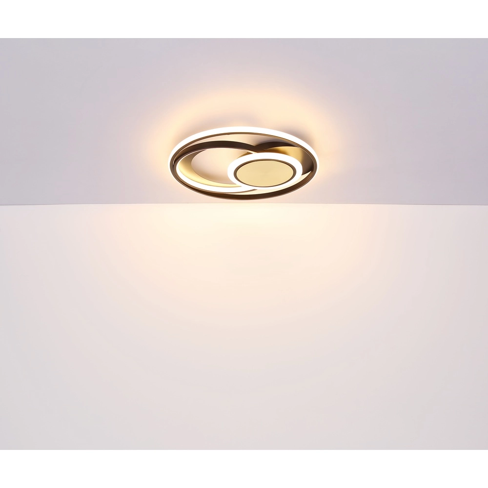 Design plafondlamp Pikara zwart met hout Globo 9007371474707
