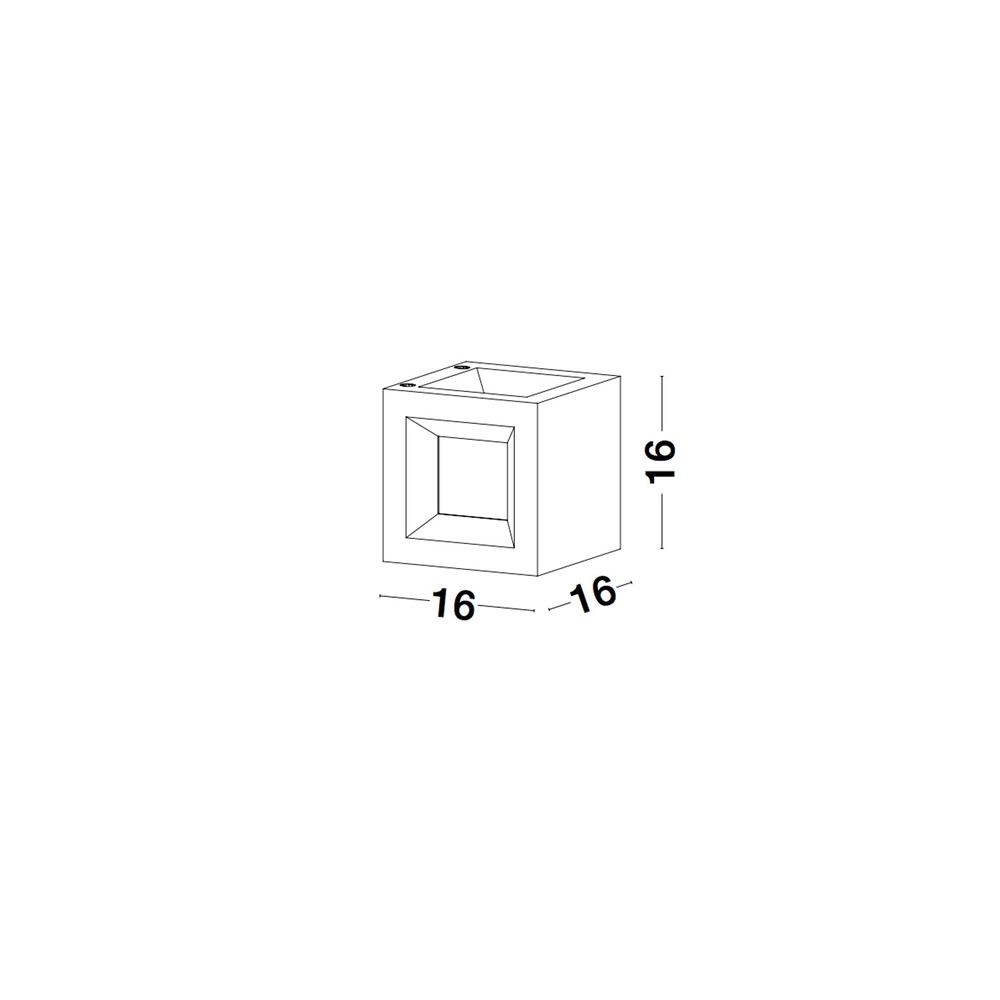 Vierkante wandlamp Castro wit Lyora 5212017426932