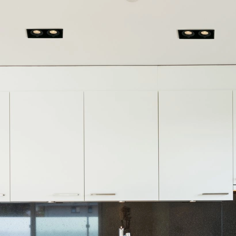 Trimless inbouwspot Sablons 2-lichts zwart Lyora